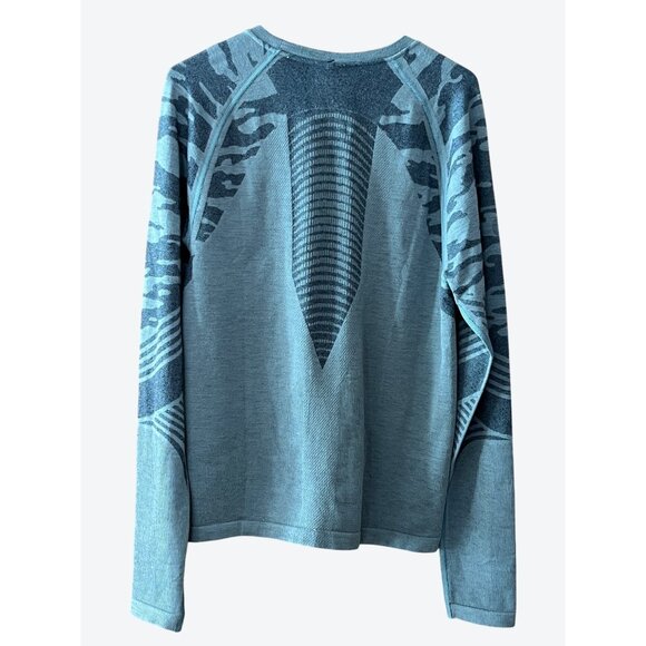 Smartwool Intraknit Men's Crew Neck Merino Wool Blend Sweater Gray Camouflage - Picture 3 of 10